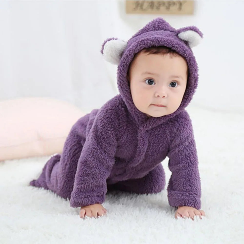 Nouveau-né bébé barboteuses hiver chaud polaire Bebe garçons fille Costume infantile filles vêtements Animal ensemble bébé combinaisons tenue de noël