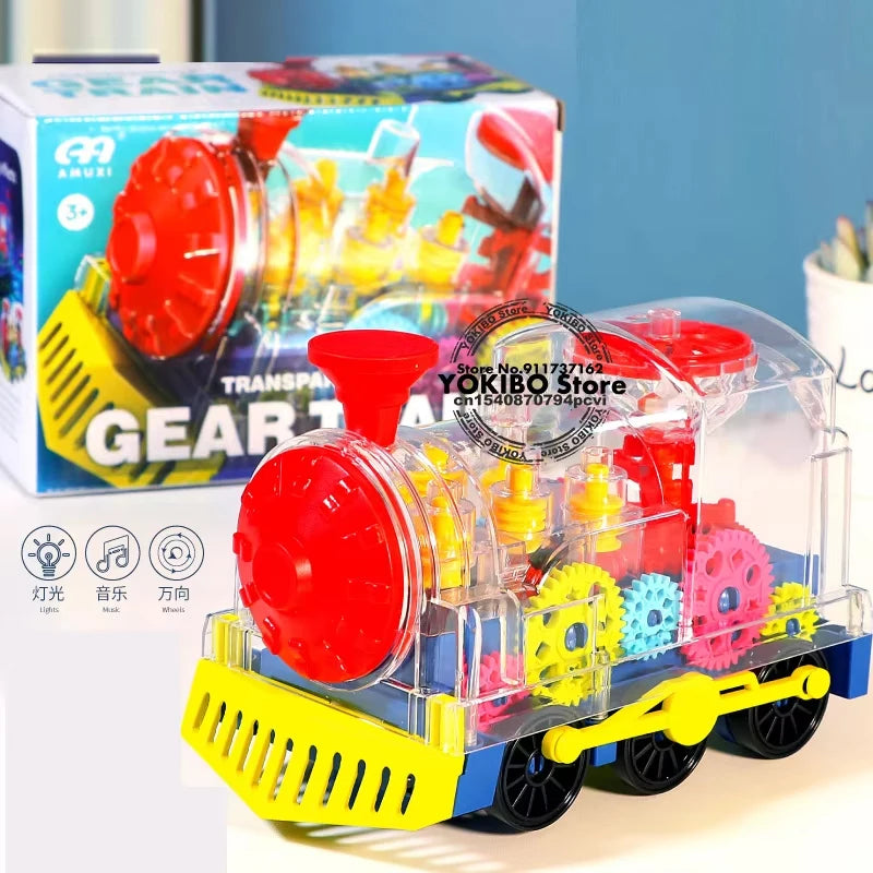 Electric toy train for toddlers, crawling train with soft music, early educational toys, train toys for children, baby toys