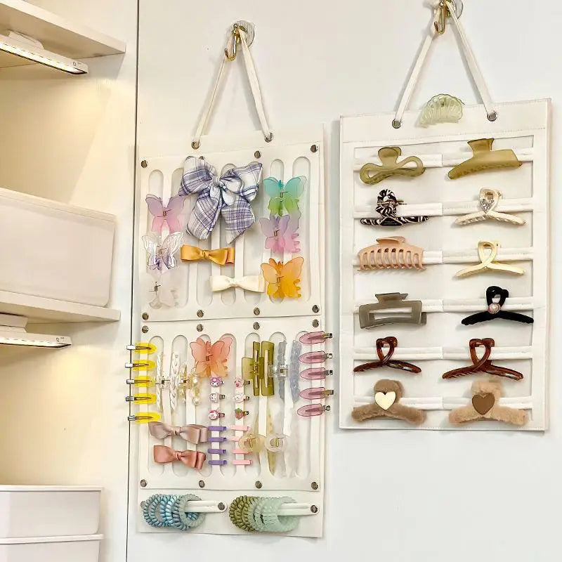 Accessoires pour cheveux, organisateur de rangement suspendu, décoration murale, rangement des nœuds de cheveux, pinces à cheveux, corde à cheveux, lunettes, rangement d'organisation