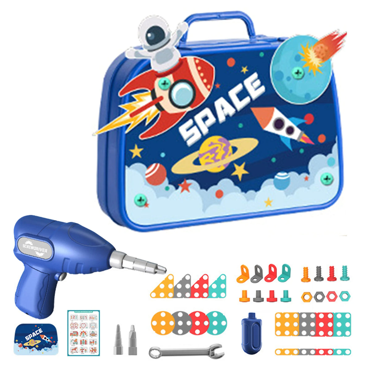 Perceuse électrique pour enfants, boîte à outils, jeux de perçage, Puzzle éducatif, jouet pour garçons, Puzzle à vis Montessori, jouets de jeu de simulation pour enfants