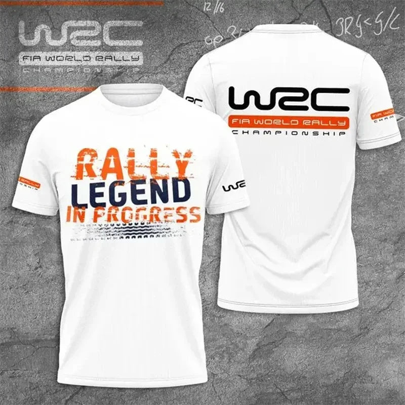 Chemise de rallye à col rond pour homme, WRC imbibé, chaud, sang, sportif, confortable, respirant, séchage rapide, voiture imbib