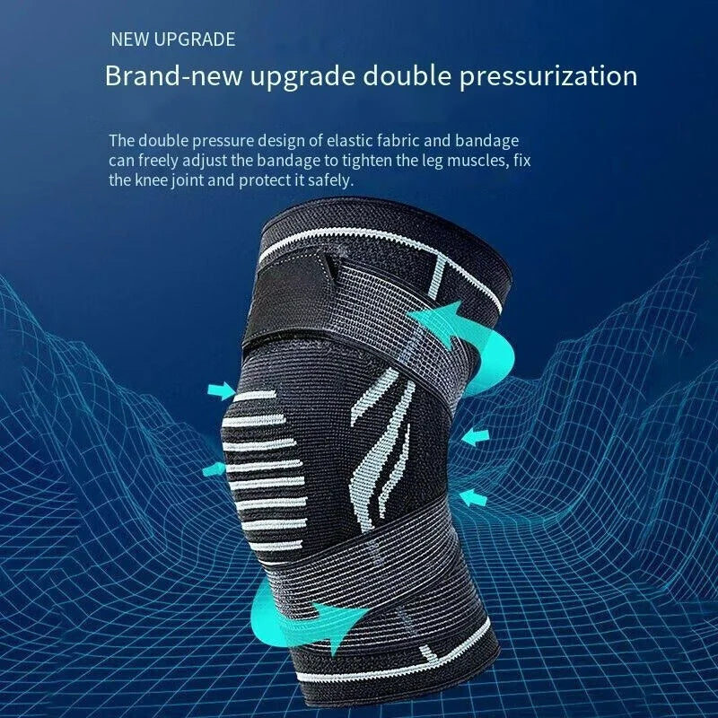 Genouillères de course, support de prévention des blessures rotuliennes pour hommes et femmes, genouillères chaudes et respirantes pour l'escalade au basket-ball