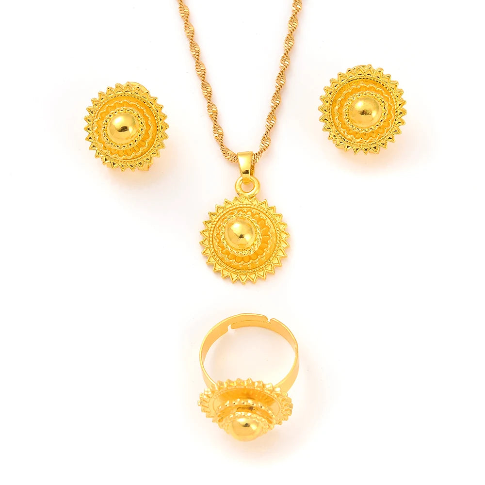 Bijoux Érythréens et Éthiopiens pour Femmes, Pendentif de la raq, Colliers, Boucles d'Oreilles, Bague, Chaîne de Sauna, Document en Or, Cadeau de Produits de Désherbage Africain
