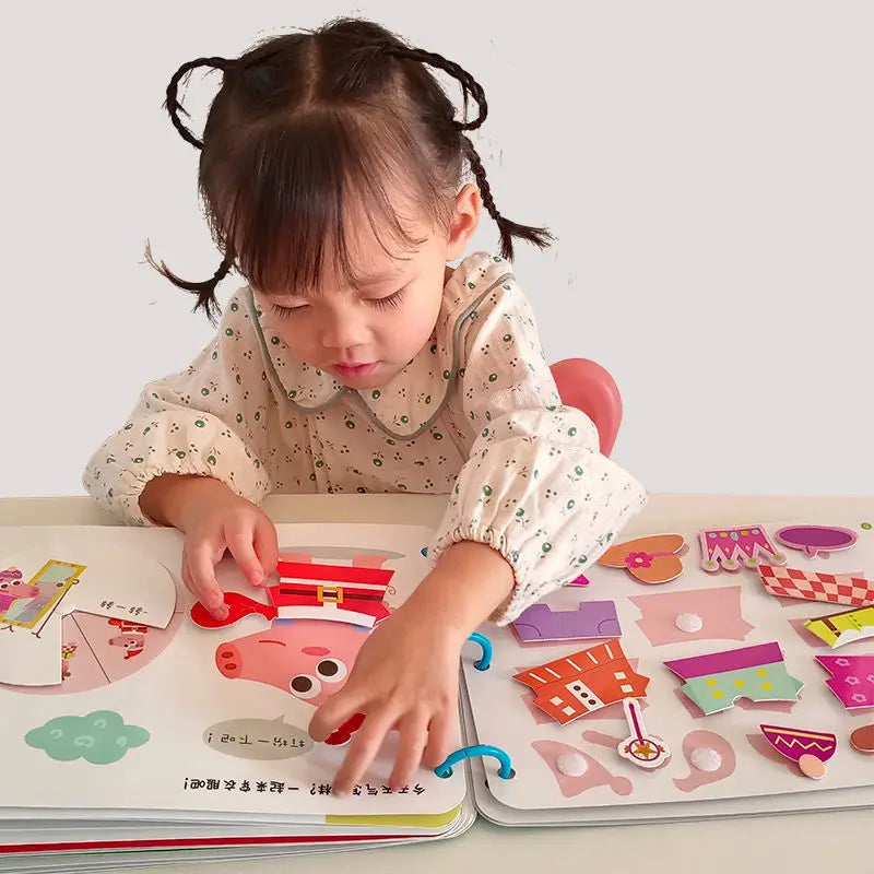 Livre occupé Montessori pour enfants en bas âge, jouets éducatifs pour bébés, livre silencieux, chiffres d'animaux, puzzle assorti