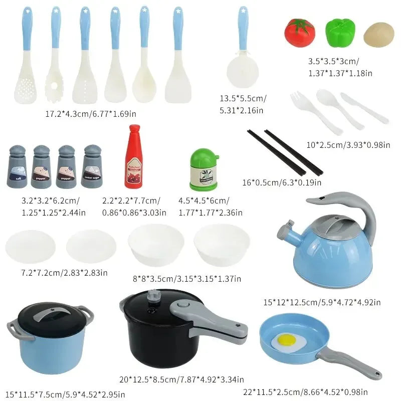 Ensemble de jeu de cuisine pour enfants, jouets de cuisine, ensemble de jeu pour les tout-petits, casseroles, cadeau