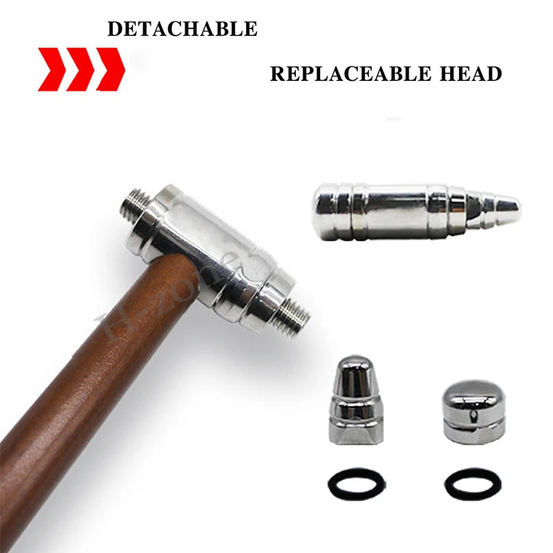 Car dent repair shaping hammer, flattening impact hammer, seamless repair tool, non-slip handle, removable hammer head