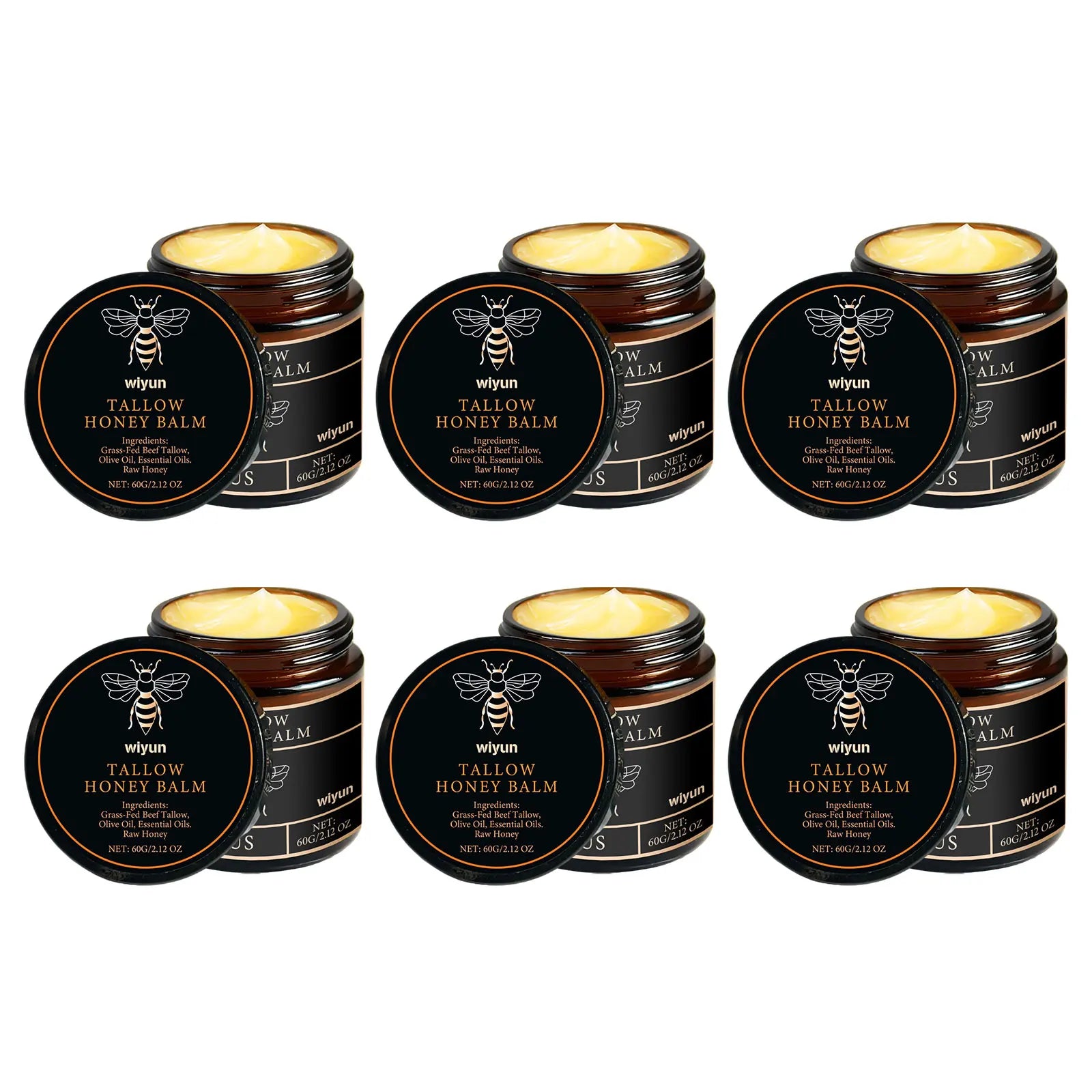 Baume de Tallow de boeuf alimenté en herbe biologique, miel cru, hydratant, doux, améliore l'élasticité, crème hydratante lisse longue durée, soins pour la peau