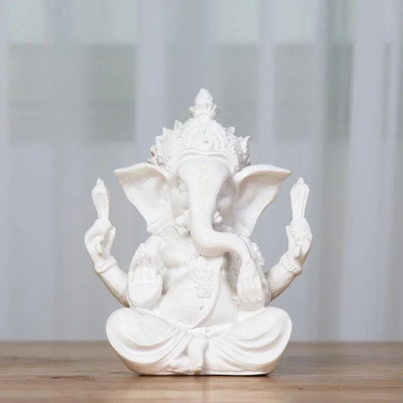 Handmade sandstone Ganesha Buddha elephant statue, sculpture for home and living room decoration