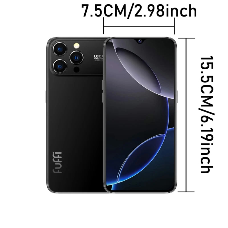 Vision mondiale 17 Pro Max Smartphone 5G Android 12 8GB RAM 512GB ROM 6.3 pouces téléphone 2280x1080HD 24 + 48MP 4 5G réseau téléphone portable