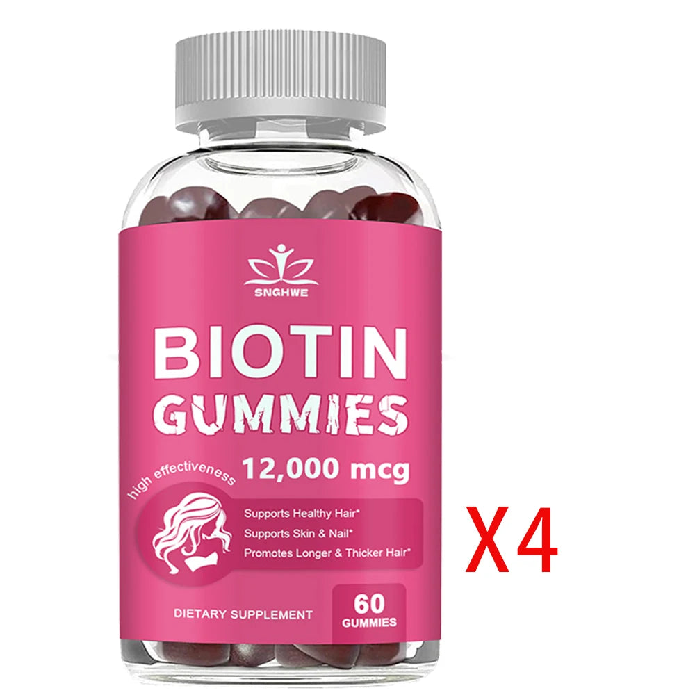 Gommes au collagène, gommes à biotine pour soins de la peau, santé des ongles, croissance des cheveux, vitamines, supplément de protéines au collagène