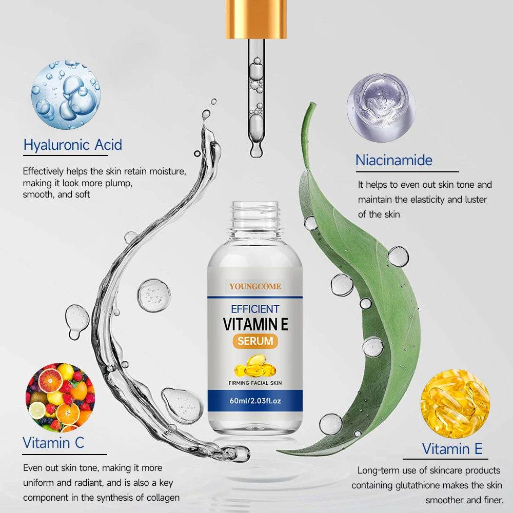 Sérum dissolvant de rides à la vitamine E pour le visage, Lifting, raffermissant, estompe les ridules, Anti-âge, Essence blanchissante, éclaircissante, nourrissante, soins pour la peau ﻿