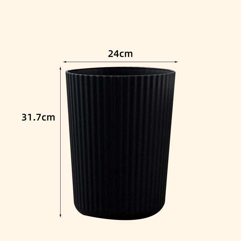 Poubelle ronde en plastique, conteneur poubelle pour salle de bains, cuisine, chambre à coucher, maison, bureau, dortoir d'université