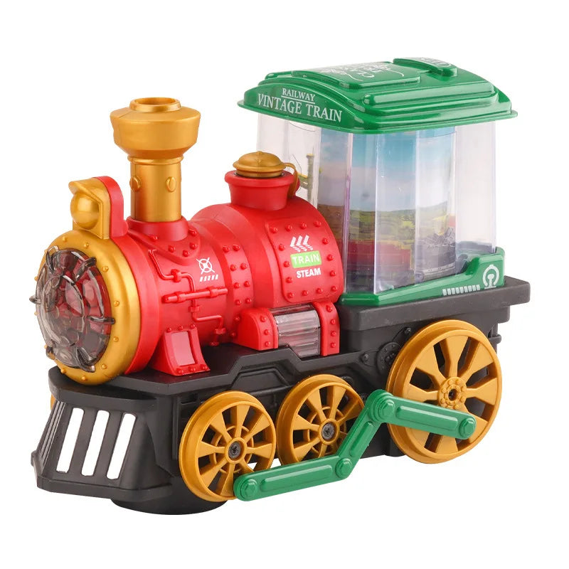 Jouet de Train pour tout-petits 3-5, camions Locomotive moteur à vapeur électrique avec fumée, lumière et son, camions jouets pour tout-petits, cadeau pour garçons