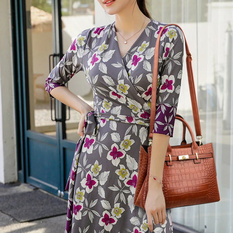 Famous brand women's handbags, high quality crocodile stripe three-piece designer shoulder bag/tote bag 