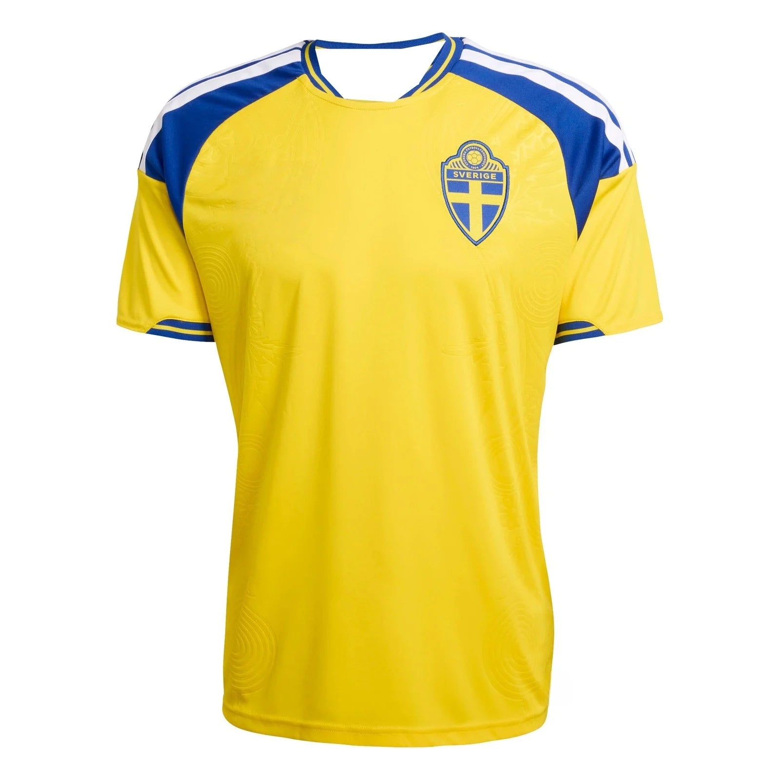 Men's Swedish National Team Home Football Jersey, Quick Dry Casual Loose T-Shirts, Suitable for Daily Wear and Training