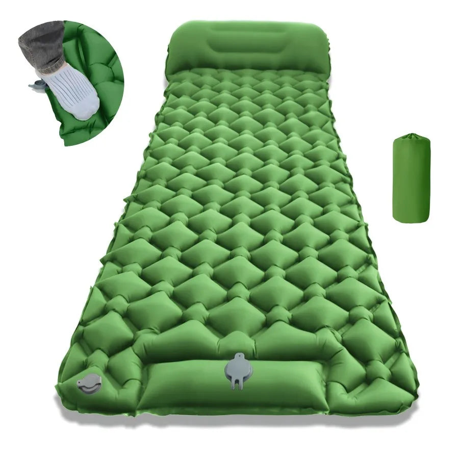 Nouveau matelas gonflable simple - Connectable, léger et portable pour le camping, les voyages, l'usage domestique - Expédition rapide!