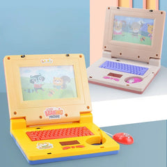 Machine d'apprentissage de Puzzle pour tout-petits, faux ordinateur portable de dessin animé avec musique légère, souris, Simulation d'ordinateur, jouets éclairants, cadeaux pour enfants