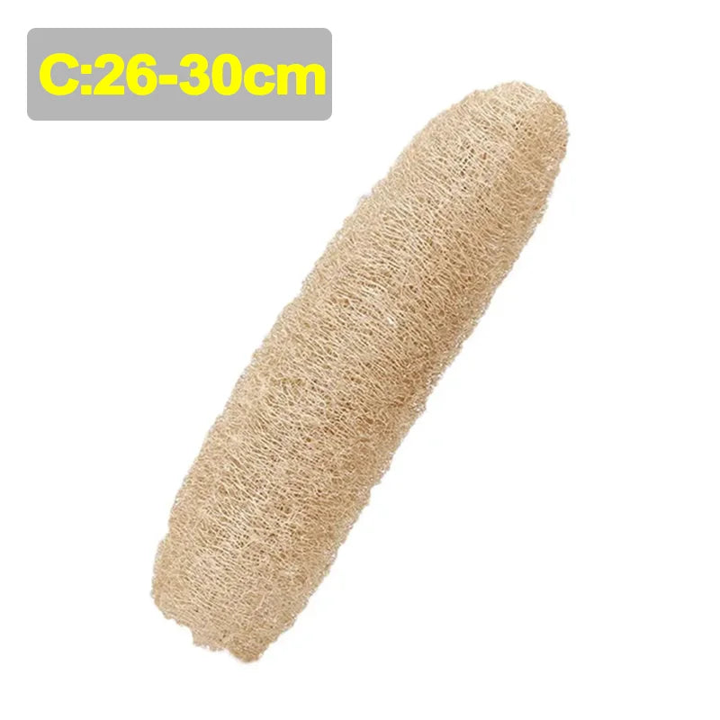 Éponge Loofah Luffa naturelle, biodégradable, forte, nettoyage, longue, antiadhésive, artefact de vaisselle, Pot, brosse, serviettes de vaisselle