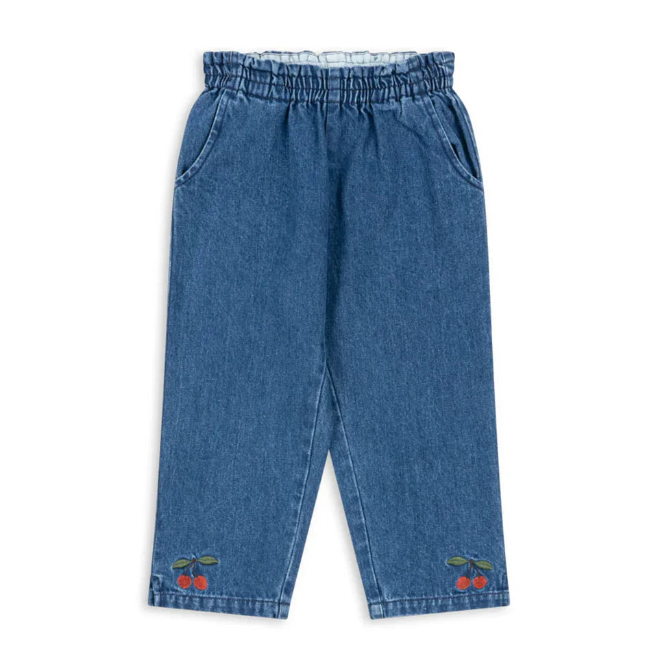 Robe imprimée mignonne pour filles, ensemble de vêtements pour tout-petits, veste à bretelles en jean, robes à enfiler en denim pour enfants, pantalons en jean combiné, marque KS, 2024