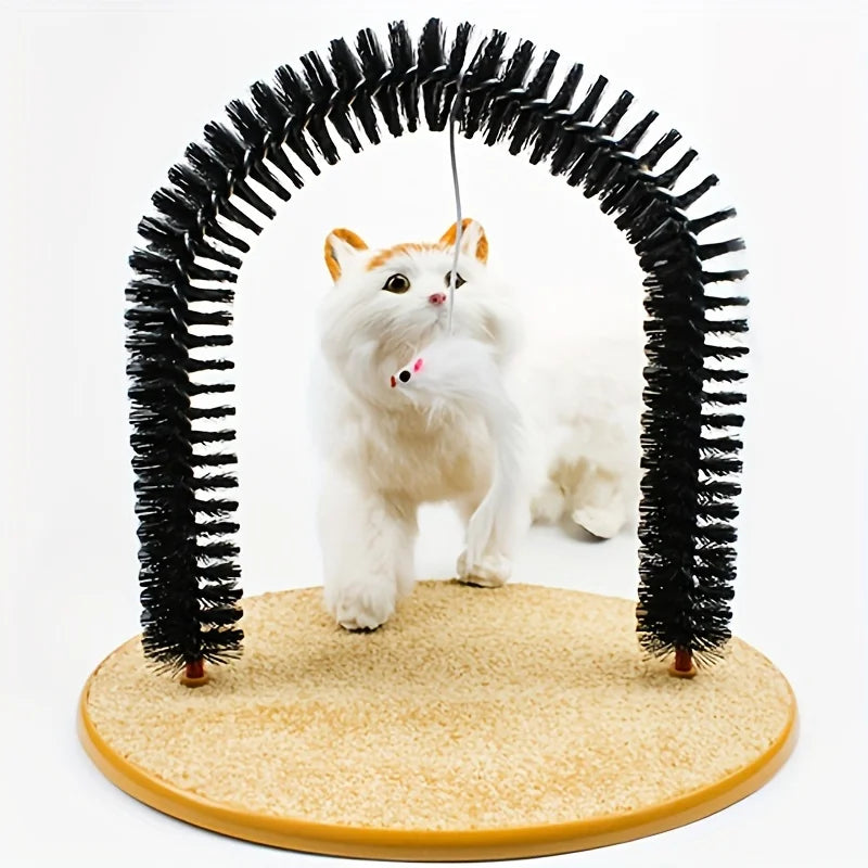 Brosse de Massage de toilettage pour chat, peigne multifonctionnel pour chat, jouet pour animaux de compagnie, auto-marrage, fournitures de jeu interactives pour chat, 1 pièce