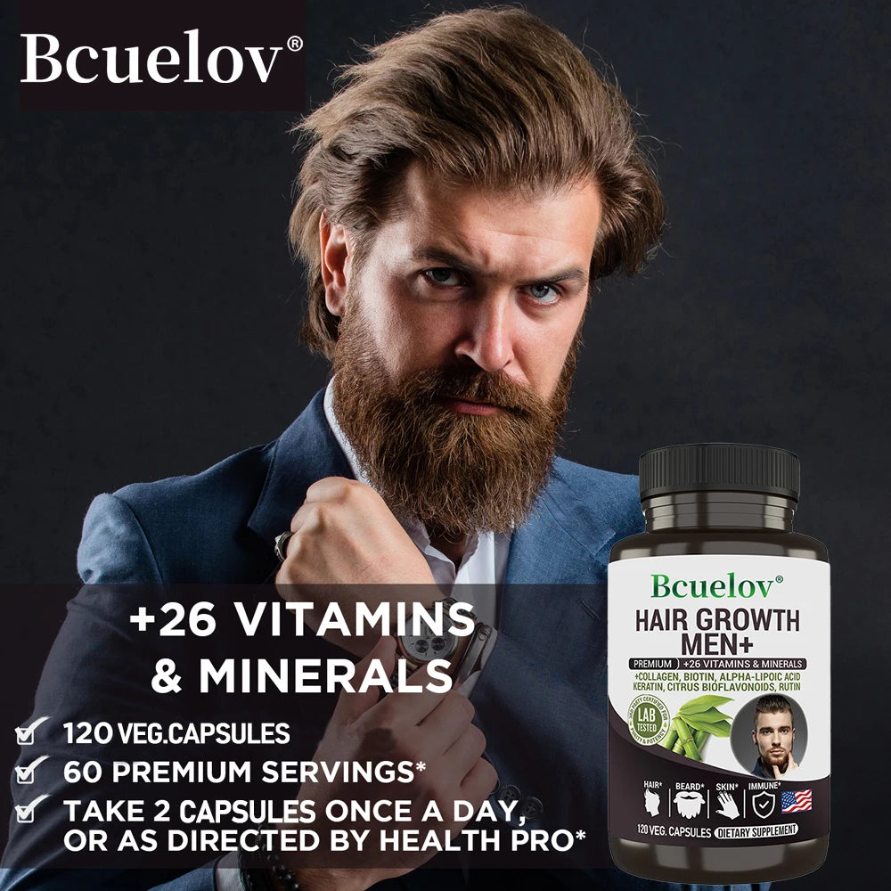 Supplément multivitaminique pour hommes – Supports multivitamines pour hommes avec vitamines A, C, D, E & B12, zinc, calcium, magnésium et plus encore