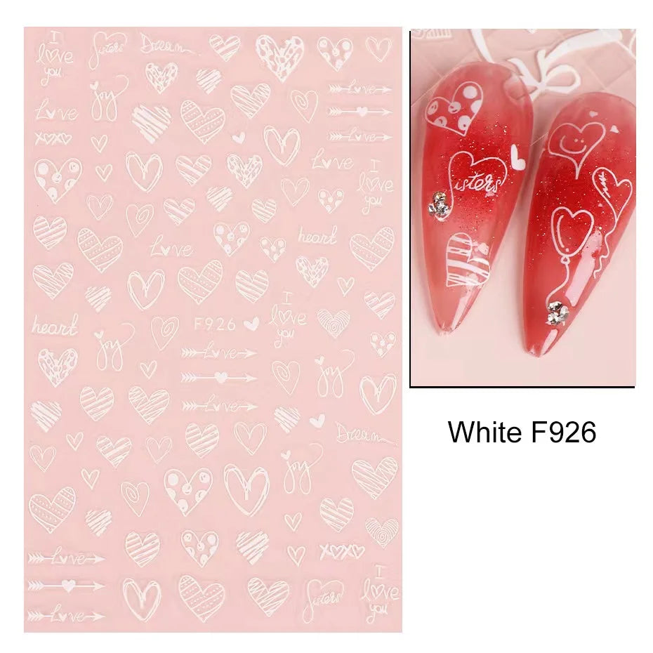 Easter bunny nail stickers, self-adhesive 3D decals, nail art supplies, cartoon character, DIY nail stickers