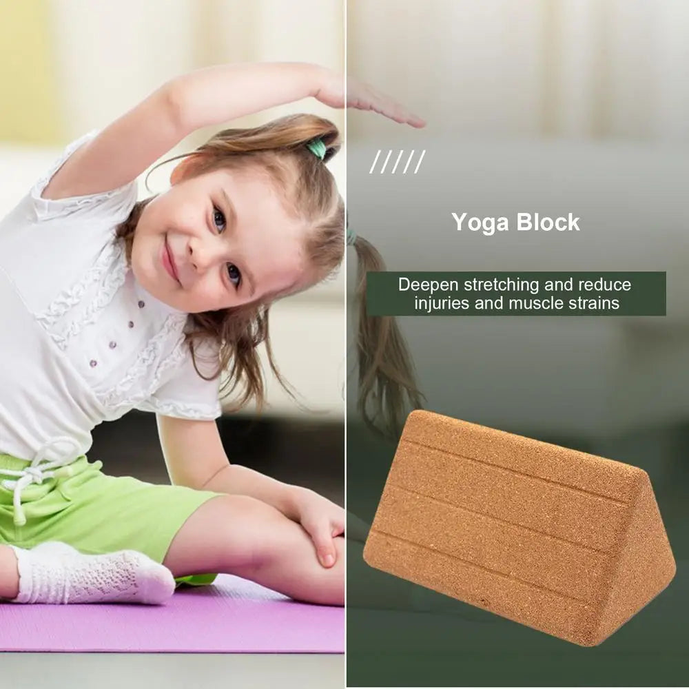 Bloc de Yoga en liège, brique en mousse EVA pour débutants, accessoires de Yoga, Pilates, exercice d'entraînement, brique triangulaire