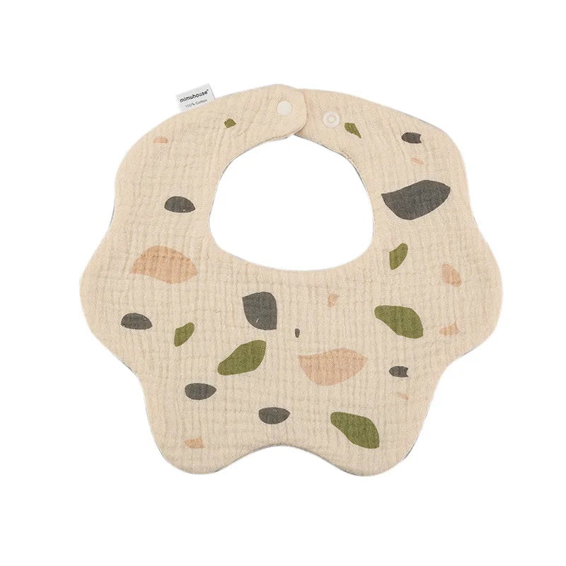 Bavoirs en coton imperméables pour nouveau-né, tissus réglables pour nourrissons filles et garçons, bavoir imprimé de dessin animé mignon, accessoires d'alimentation pour bébé
