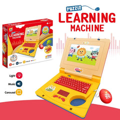 Machine d'apprentissage de Puzzle pour tout-petits, faux ordinateur portable de dessin animé avec musique légère, souris, Simulation d'ordinateur, jouets éclairants, cadeaux pour enfants