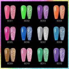 Venalisa vernis à ongles Gel à paillettes réfléchissantes couleur néon couverture complète Pigment Nail Art manucure tremper l'émail vernis Gel UV