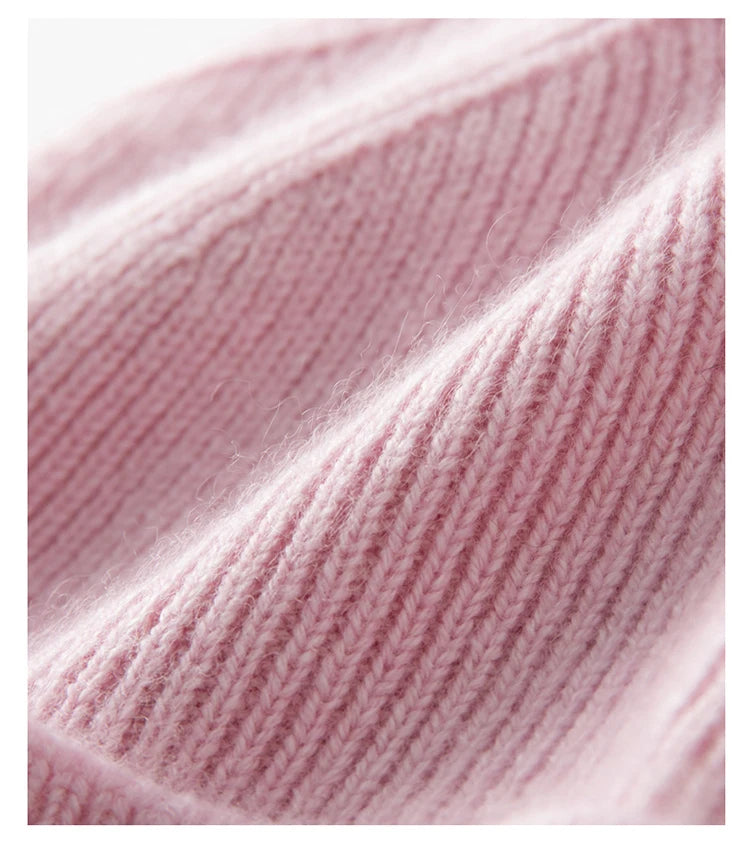 Garder au chaud chapeau d'hiver pour enfants unisexe tricot casquette enfants 100% cachemire Skullies chapeaux pour garçons Bonnet filles casquettes accessoires