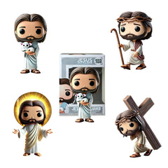 Easter statue in the shape of Jesus, cute new doll, handmade decoration, creative resin decoration for bedroom, home decor, handcrafted gifts for fans