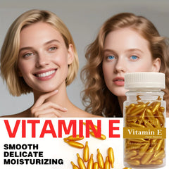 Capsules de sérum à la vitamine E, capsules d'essence à usage unique, peau du visage hydratante et hydratante, 90 capsules/bouteille - 1 bouteille