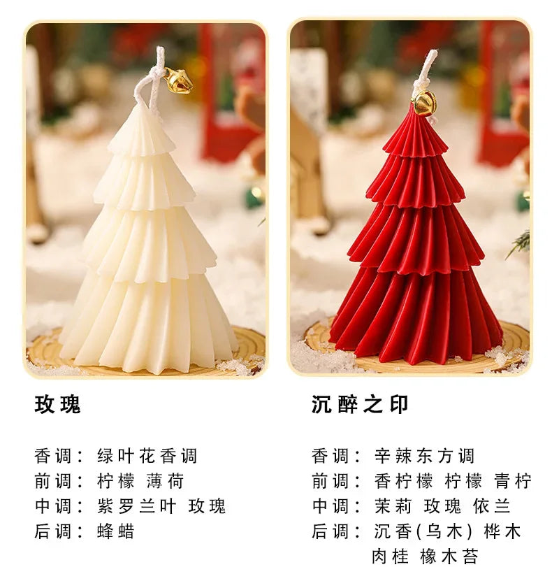 Nouvelle bougie en forme d'arbre de noël bougie d'aromathérapie bougies parfumées de noël bougies faites à la main cadeau décor à la maison vela navidad candele