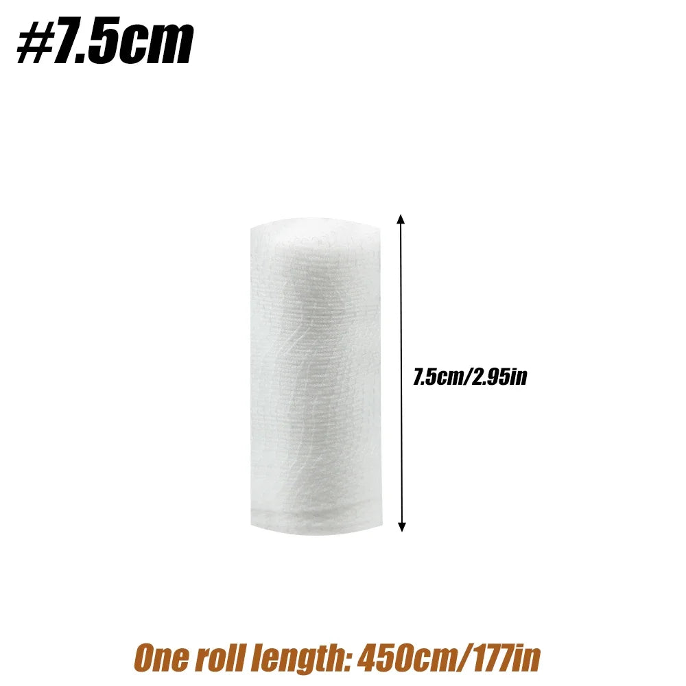 Gauze bandage rolls, disposable elastic bandages, breathable cotton, for wound care, nursing survival kits, 1/3/5/6 rolls