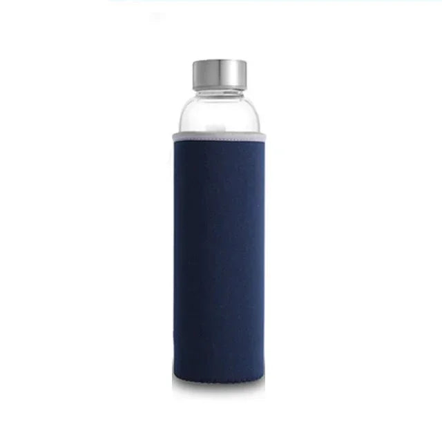 Bouteille d'eau en verre de 280ml/360ml/550ml, bouteille de Sport résistante aux hautes températures avec sac de protection, bouteille de boisson de voyage sans BPA