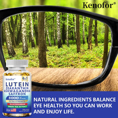 Suppléments de lutéine et de zeaxanthine, 8000 mg par service |   Complément alimentaire essentiel pour les vitamines oculaires et santé de la vision, NON GMO