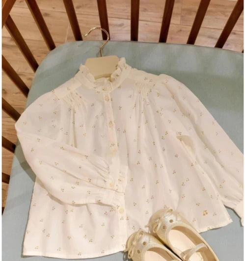 Ensembles de vêtements t-shirts et jupes pour enfants aw25 bp, t-shirts à manches longues imprimés mignons pour filles et jupe imprimée à pois, ensemble de vêtements