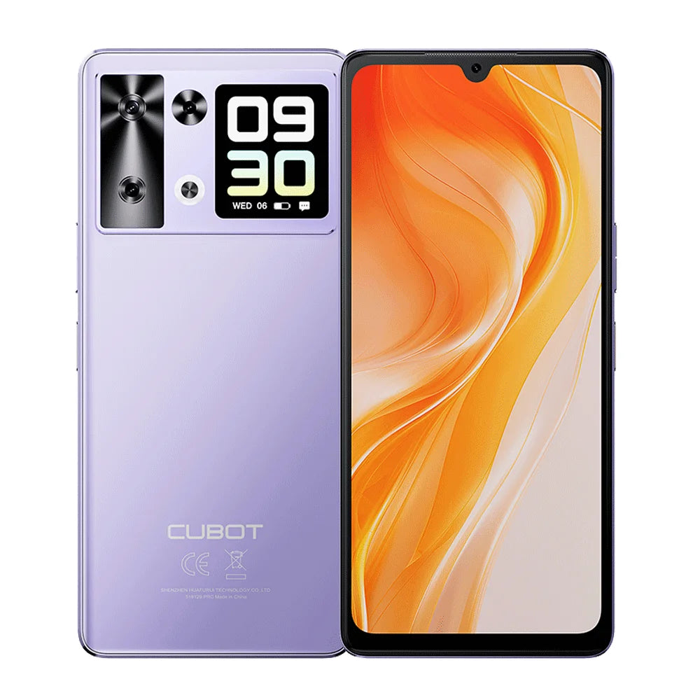 Smartphone Android 15 Cubot P90, écran 6,88 pouces 120 Hz, 24 Go  RAM (12 + 12 Go étendus), 256 Go ROM, processeur G100 Octa-core 2,2 GHz, appareil photo 64 MP, 5100 mAh, NFC, double haut-parleur, telephone portable 4G