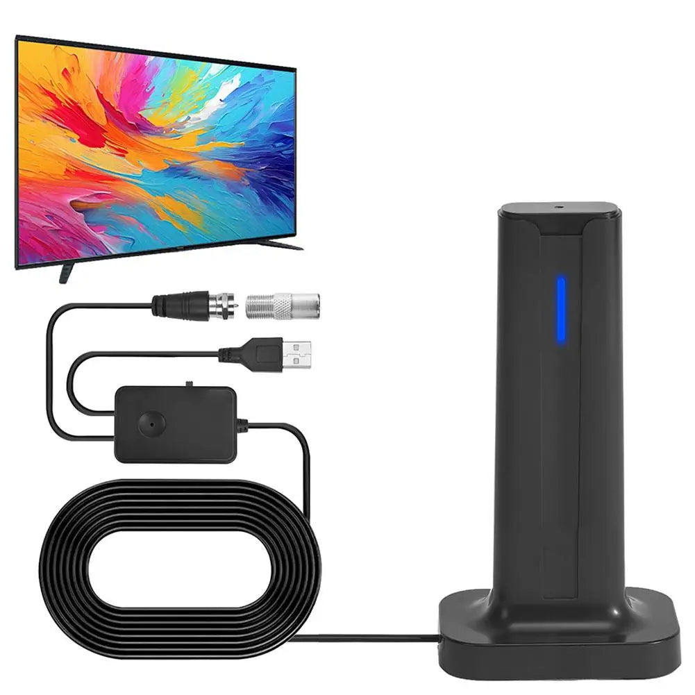 Antenne de télévision numérique pour Smart TV antenne de télévision intérieure antenne HDTV de réception longue portée prend en charge 4K 1080p avec Base de bâton