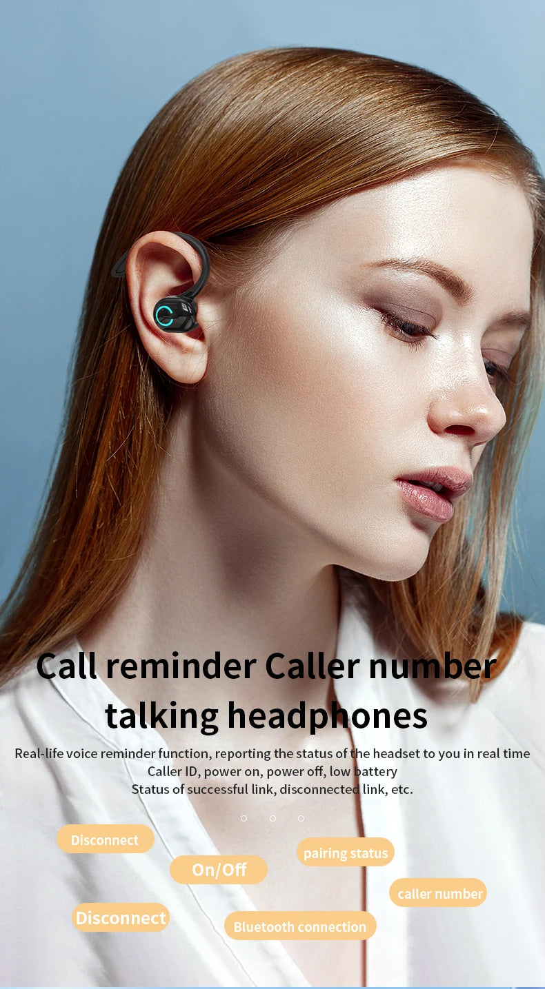 Écouteurs sans fil Bluetooth 5.0, oreillettes intra-auriculaires simples, étanches, TWS, mains libres, pour sport