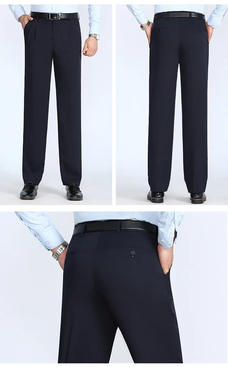 Men's trousers, men's clothing, men's pants, high-waisted trousers, spring/summer trousers, British streetwear style, casual office trousers