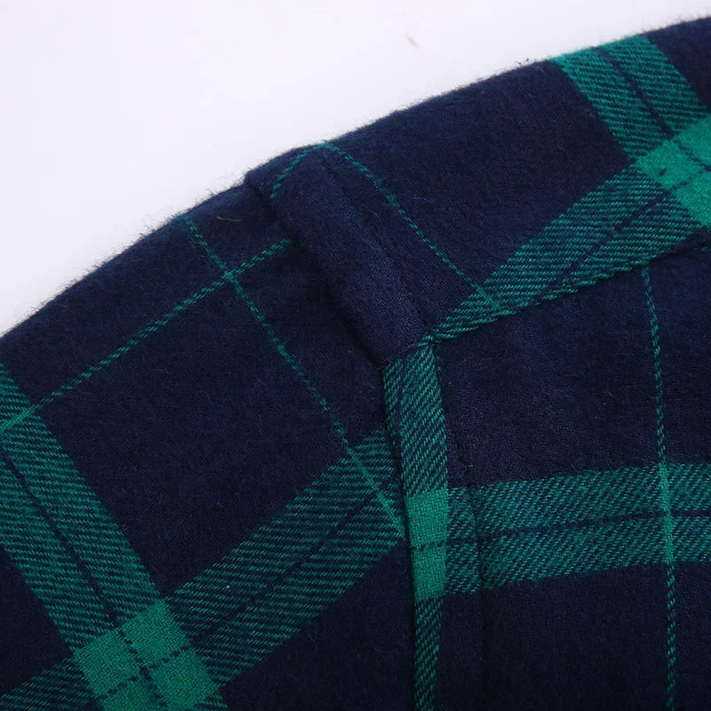 Chemise décontractée en coton à carreaux pour hommes, chemise habillée en glouton, manches longues, coupe couvertes, mode printemps et automne, 2025
