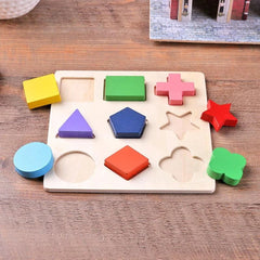 Puzzle 3D géométrique en bois pour enfants, jouets Montessori, tri des mathématiques, apprentissage alth