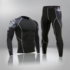 New Men's Thermal Underwear Sets, Compression Sports Suit, Sweat-Wicking, Quick-Drying Thermal Underwear, Men's Long Johns Sets