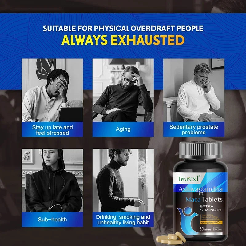 Obtenez une solution sûre et efficace du supplément masculin Ashwagandha, durée insérable