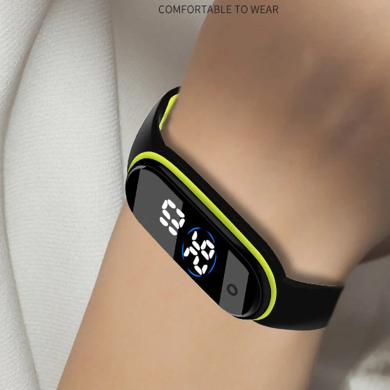 Montres numériques LED pour enfants, montre-bracelet en silicone pour garçons et filles, horloge de sport étanche, luxe, nouveau