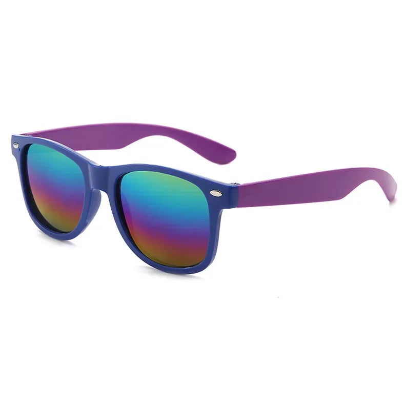 Lunettes de soleil à monture carrée pour garçons et filles, lunettes de soleil rétro pour enfants, protection UV extérieure, lunettes de soleil mignonnes