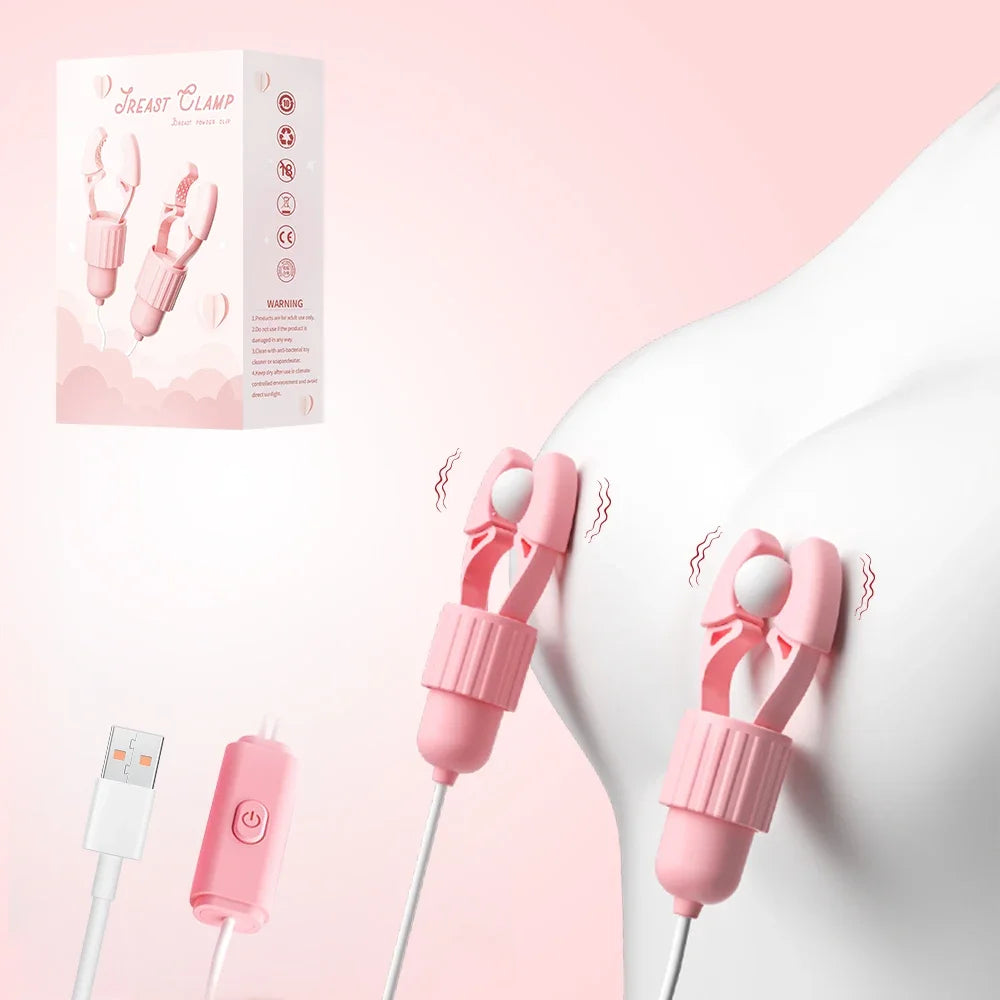 Stimulateur de mamelon sensible avec vibration – Appareil de plaisir à double action pour le bien-être et le massage intimes des femmes