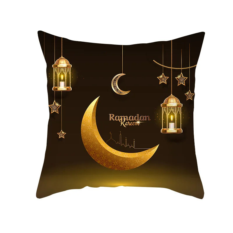 Taie d'oreiller décorative pour Ramadan Eid Mubarak, housse de coussin de canapé pour la maison, cadeaux de mosquée musulmane islamique, 2025
